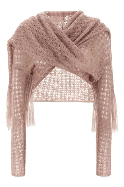 Scarf cardigan - Pink