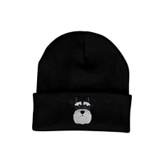 Schnauzer Beanie Hat - Dog Lovers Gifts for Women - Winter Hats for Women - Knitted Wooly Ladies Hats - Dog Walking Accessories - Embroidered Gifts for Dog Lovers Black Schnauzer Beanie Hat - Dog Lovers Gifts for Women - Winter Hats for Women - Knitted Wooly Ladies Hats - Dog Walking Accessories - Embroidered Gifts for Dog Lovers Black