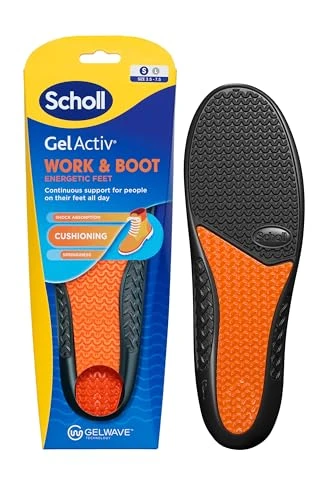 Scholl GelActiv Work & Boot Insoles for Women, All Day Comfort at Work, Shock Absorption and Comfort