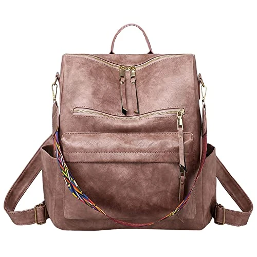 School Bag Children'S Backpacks Women Backpack Leather Backpack Purse for Women Large Designer Travel Ladies Convertible College Shoulder Bags for Women Casual Daypack for Travelling Walking