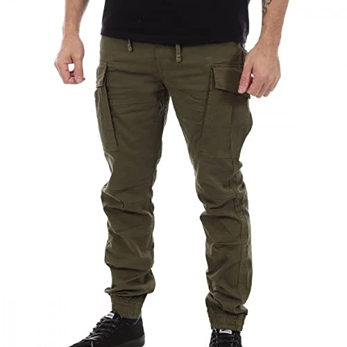 Schott Relax Men's Cargo Trousers Khaki, khaki, 32-34