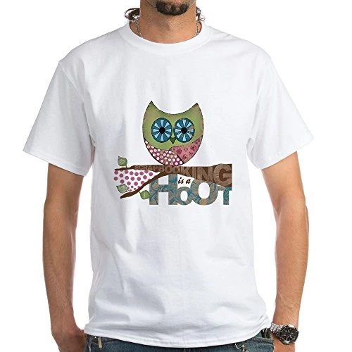 Scrapbooking Is A Hoot T Shirt Womens V Neck T S Men's Traditional Fit White Casual Tshirt