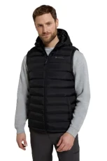 Seasons Mens Hooded Padded Gilet - Water-resistant Isotherm Sleeveless Jacket with Side Pockets - Autumn Winter, Camping, Outdoors, Travelling & Hiking Black 3XL Seasons Mens Hooded Padded Gilet - Water-resistant Isotherm Sleeveless Jacket with Side Pockets - Autumn Winter, Camping, Outdoors, Travelling & Hiking Black 3XL