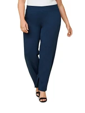 Seek No Further by Women's Trouser Dress Pants, Navy Nights, 1X Seek No Further by Women's Trouser Dress Pants, Navy Nights, 1X