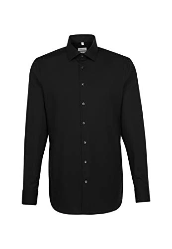 Seidensticker Men's Business Shirt - Extra Slim fit - Non-Iron - Kent Collar - Long Sleeve - Patch -