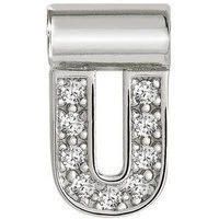 SeiMia Silver U Initial Letter Charm