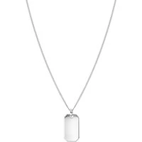 Semper Con Me Engravable Rectangle Necklace