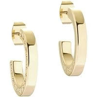 Senatta Gold Crystal Hoops - Gold