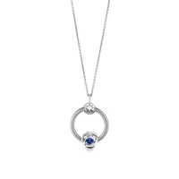 September Birthstone Eternity Circle O Pendant Set