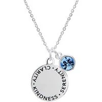 September Birthstone Necklace - Silver