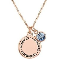 September Birthstone Rose Gold Necklace