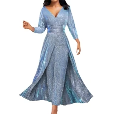 Sequin Dress Women's Party Dress Evening Dresses Women's Long Sleeve V-Neck Cocktail Dress Elegant Wrap Dress Curvy A-line Dress Maxi Party Dresses Swing Shiny Homecoming Dress Bridesmaid Dresses, Sequin Dress Women's Party Dress Evening Dresses Women's Long Sleeve V-Neck Cocktail Dress Elegant Wrap Dress Curvy A-line Dress Maxi Party Dresses Swing Shiny Homecoming Dress Bridesmaid Dresses,