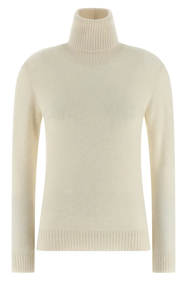 Sequin Turtleneck Sweater - 46 IT