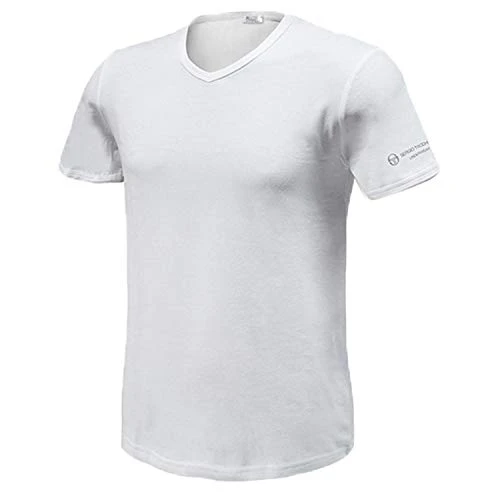 Set of 6 Tshirt in Pure Cotton 100% Combed V-Neck Model. - White - XXL