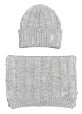 Set of Scarf Knitted Hat Scarf Beanie Gift Box Grey, gray, Grau Set of Scarf Knitted Hat Scarf Beanie Gift Box Grey, gray, Grau