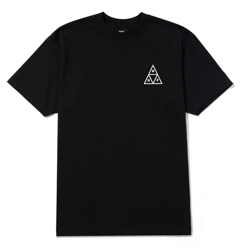 Set Triple Triangle Short Sleeve T-Shirt - 100% Pre-Shrunk Cotton T-Shirt, Black, XXL