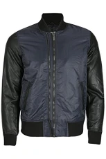 Seven Series Mens MA1 Flight Coat Harrington Funnel Neck Contrast Bomber Jacket Navy Seven Series Mens MA1 Flight Coat Harrington Funnel Neck Contrast Bomber Jacket Navy