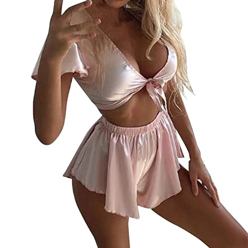 Sexy Lingerie for Women Sets Plus Size 24 Travel Warehouse Uk Returns Deep V Clubwear Floral Lace Halloween Silk Pyjamas for Women Lingerie Mini Nightwear Sleepwear Bodysuit UK Sale Clearance