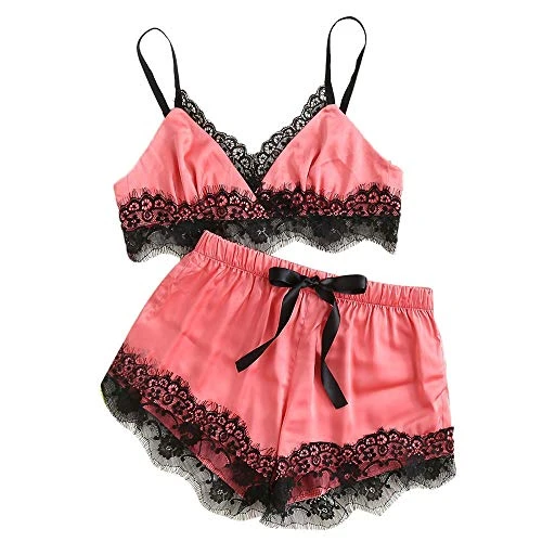 Sexy Lingerie Women's for Sex Transparent Underwear Sports Bra Women's Top Sleeveless Fancy Dress Women Strap Table Tennis Pyjamas Satin Top Sleeveless Fancy Dress for Women Bodysuit, Red