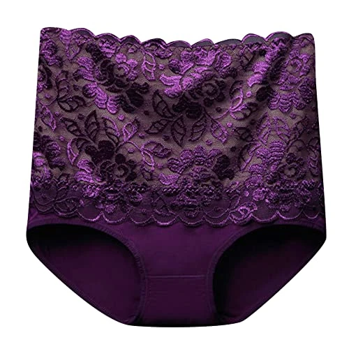 Sexy Panties Women Spring High Waist Shapewear Short Pants Women Slimming Women Underwear Bra Suit Purple