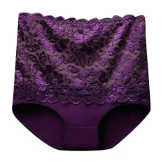 Sexy Panties Women Spring High Waist Shapewear Short Pants Women Slimming Women Underwear Bra Suit Purple