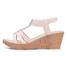 Shania Womens Nude Wedge Sandal - Size 7 UK - Pink Shania Womens Nude Wedge Sandal - Size 7 UK - Pink
