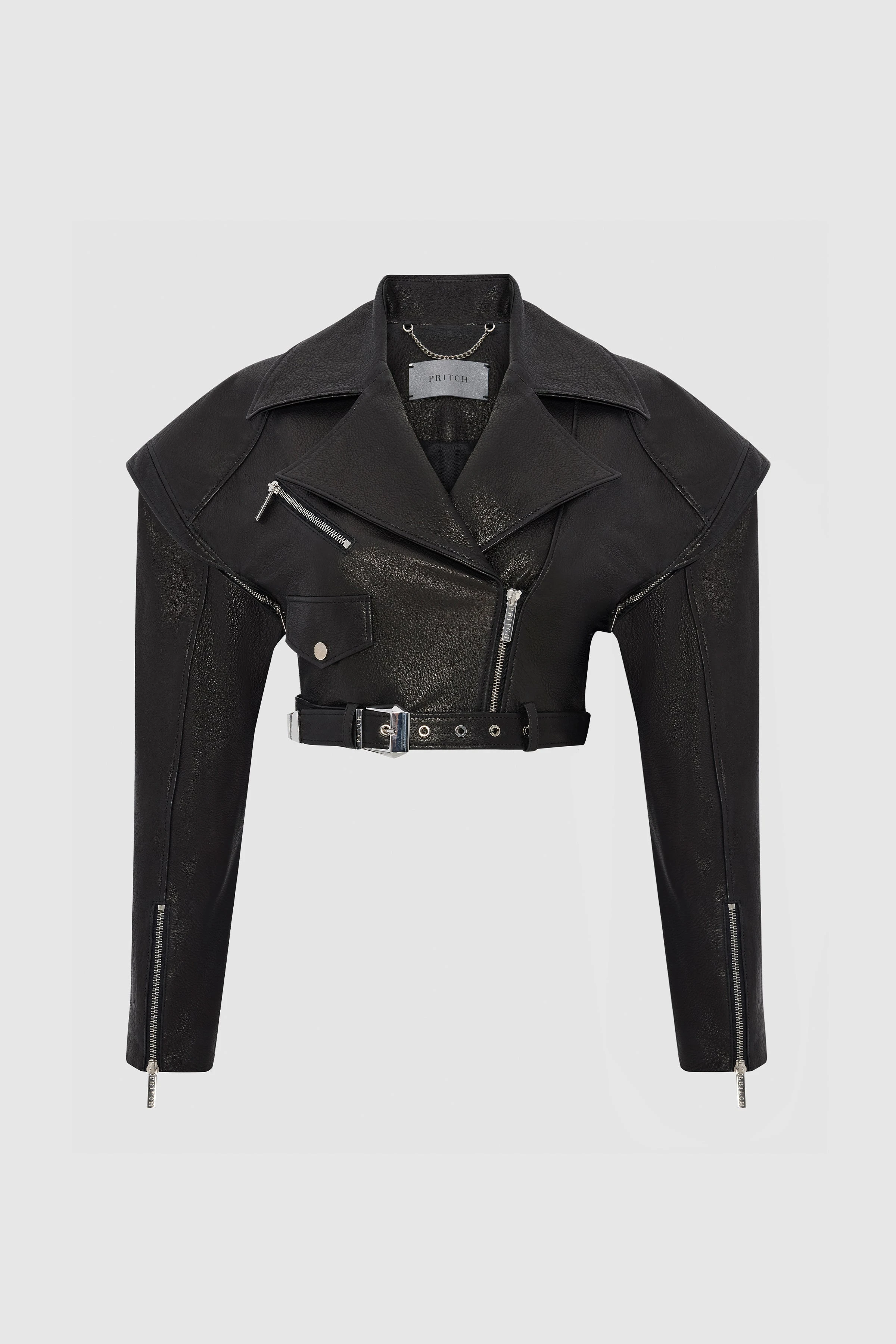 Sharp Shoulder Biker Jacket