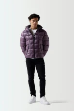 Sheer Puffer Jacket - Plum Perfect