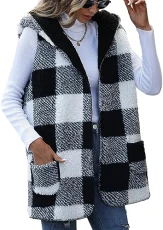 Sherpa Fleece Vest with Pockets Jacket Cozy for Winter Fall Cardigan Outerwear
