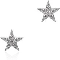 Shine Silver Star Stud Earrings - Silver