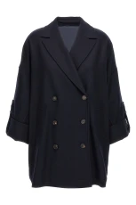 Shiny Cuff Details Caban Coat Size IT