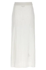 Shiny Pointelle Knit Skirt Size