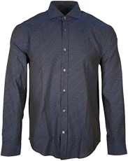 Shirt Jacquard Baroque Tonal Pattern (45, Numeric_40) Blue