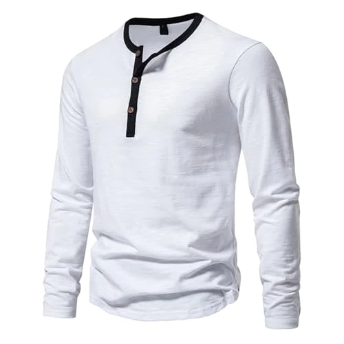 Shirts for Men 2023 Casual Color Patchwork Pullover Flowy Long Sleeve V-Neck T-Shirt Tops Lightweigh