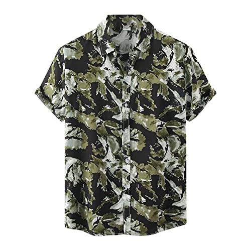 Shirts for Men Adult Long Sleeve,Hawaiian Shirt XXL Floral Shirts Summer Shirts for Men Hawaiin Shir