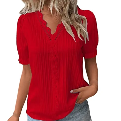 Shirts for Women, Women´s Crisscross Halter Tank Tops Ruched Crop Sleeveless Front Wrap Backless Cami Crop Top Y2K Bustier Corset Turtle Neck Tops for Women Top Red