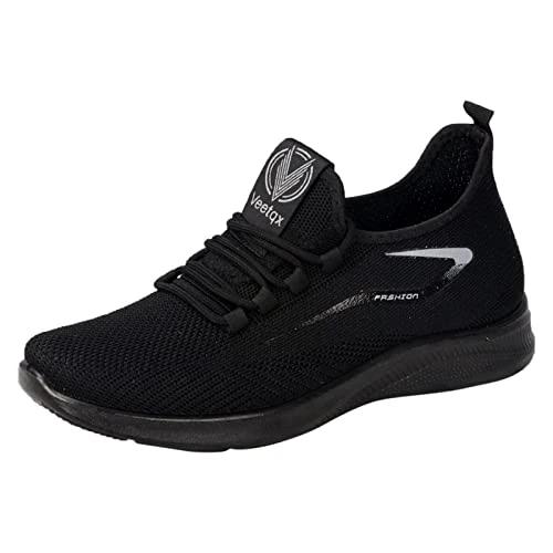 Shoes Men's Trainers Running Shoes Men's Sports Shoes Flat Bottom Lightweight Slip On Elastic Bow Tie Woven Mesh Breathable Comfortable Casual Style Comfortable Outdoor Fitness Shoes Walking