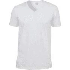 Shopbychance10 Mens Contrast T-Shirt V-Neck White