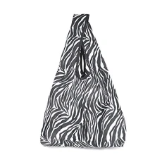 Shopping Solutions - Foldable Reusable Printed Shopping Grocery Bag (Zebra)