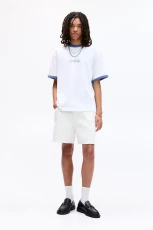 Short Fit Denim Bermuda Shorts - White