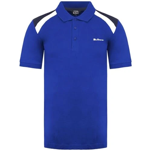 Short Sleeve Collared Blue Mens Polo Shirt 0065225 INK