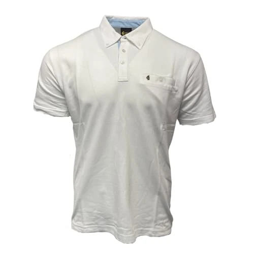 Short Sleeve Pique Polo Shirt White