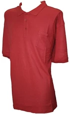 Short Sleeve Pique Polo Top Shirt Red XX-Large Short Sleeve Pique Polo Top Shirt Red XX-Large