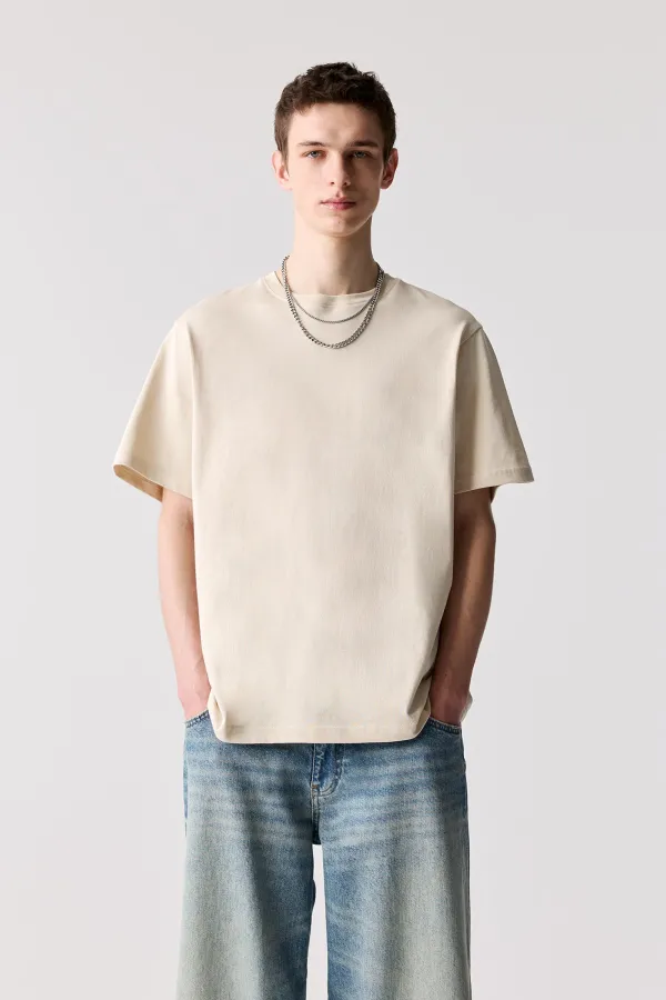 Short Sleeve Regular Fit T-Shirt - Sand