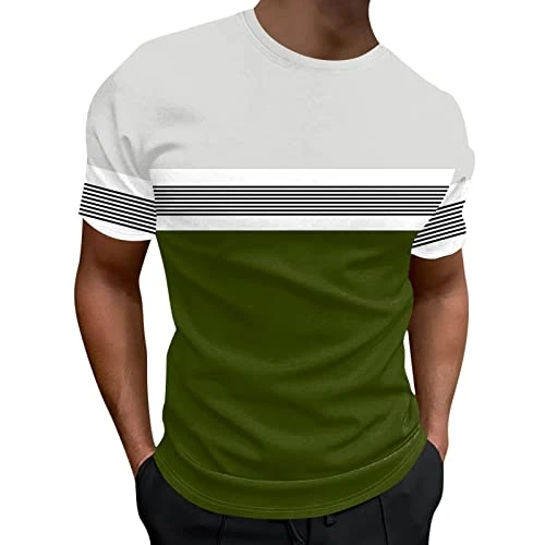 Short Sleeve T-Shirt for Men, Spring and Summer, Casual, Breathable, Comfortable, Beach Wind, Stitch