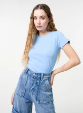 Short Sleeve T hirt / ight Blue - Light Blue Blue 2