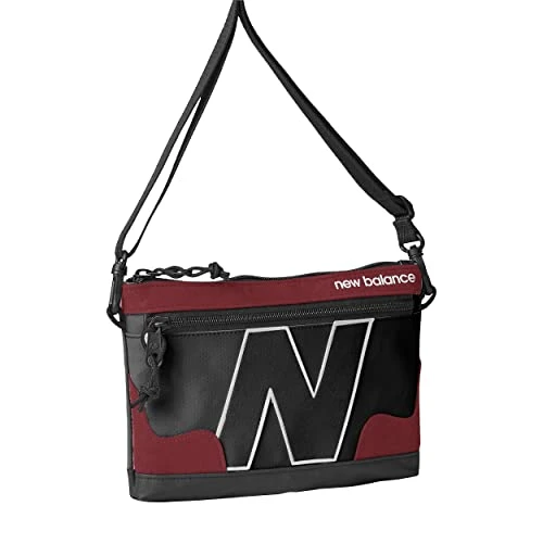 Shoulder Bag, Legacy Travel Purse for Men and Women, Black, Red, One Size