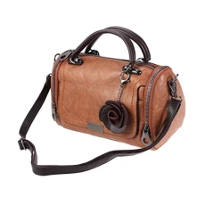Shoulder Bag Portable Fashion Pillow Bag Dual-Use Barrel Handbag for Women (Brown) Shoulder Bag Portable Fashion Pillow Bag Dual-Use Barrel Handbag for Women (Brown)