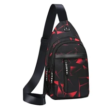 Shoulder Bags For Women Chest Bag Sling Bag Small Crossbody Pu Leather Satchel Daypack For Lady Fashion Shoulder Strap Clear Shoulder Bag (A05-Red,One Size)