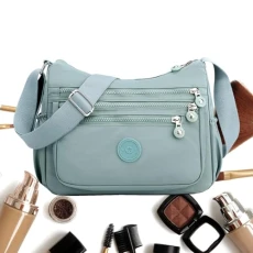 Shoulder Bags for Women, Shoulder Bags for Women, Canvas Tote Bag, Waterproof, Multi-Pocket Bag, Elegant Bag, Multi-Pocket Bag for Vacation, Business Bag, Shopping Travel Bag, Blue, riferimento